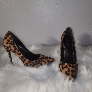 Leopard print 4 inch heels